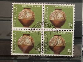 1973 PP Gallischer Krug Viererblock Vollstempel