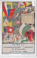 57. Eidg. Turnfest St. Gallen 1922 - Off. Postkarte No. 4