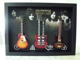 Bild Led Zeppelin, 3 Modell Gitarren, Unikat! (50cmxH.37cm)
