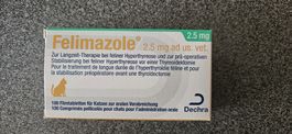 Felimazole 2.5 mg, Katzen Schilddrüsenüberfunktion