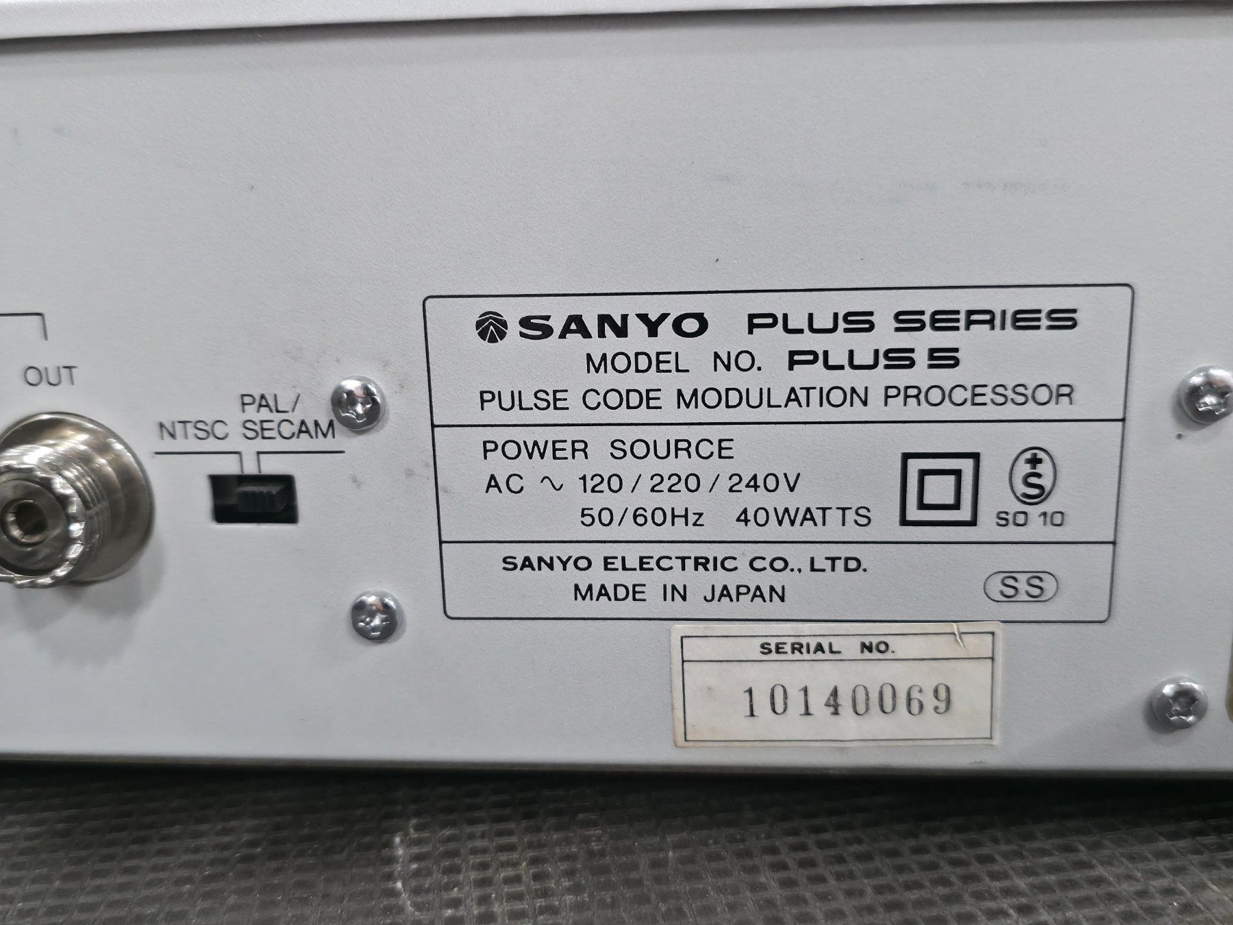 Sanyo Verstärker: Sanyo Plus 5 PCM Pulse Code Modulation Processor - Rarität – Gebraucht aus Dietlikon von litisop 5