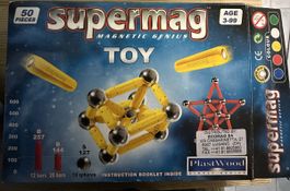 Magnetbausatz Supermag 50 Teile inklusive Anleitung