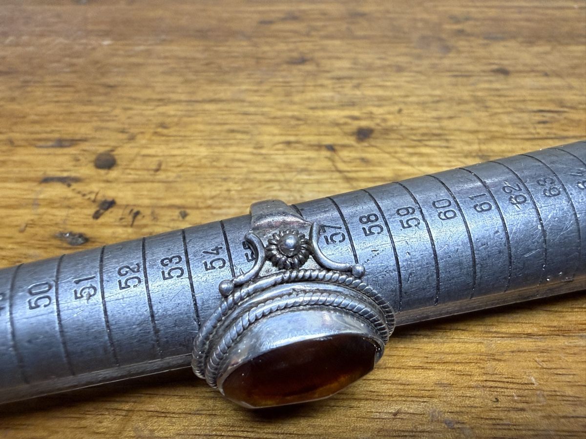 Anelli: Antiker 925 Silber Ring mit Bernstein Grösse 55 – Usato da schaffhausen venduto da VintAntik_1980 4