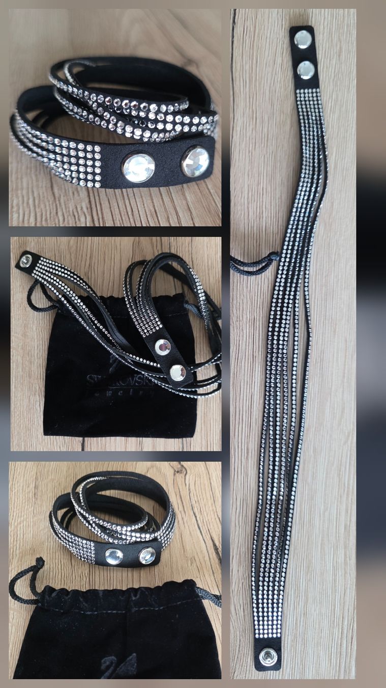Swarovski Armbänder & -reifen: swarovski original armband Leder Schwarz mit Steinen – Neu (gemäss Beschreibung) aus Niederhasli von 8155irae