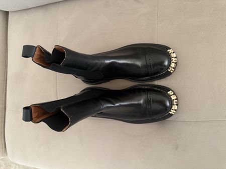 Sandro Paris Chelsea Boots / Stiefeletten Leder Schwarz Gr.