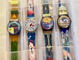 4er Set / originelle Swatch Vintage Sammleruhren