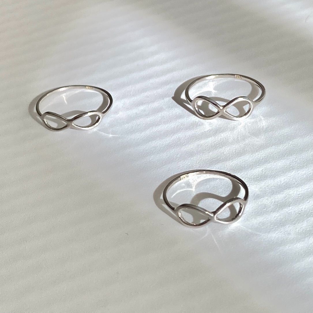 Anelli: Ring 925 Silber INFINITY Unendlichkeit geometrisch fein 56 – Nuovo (secondo la descrizione) da Zürich venduto da goldfisch.schmuck 2