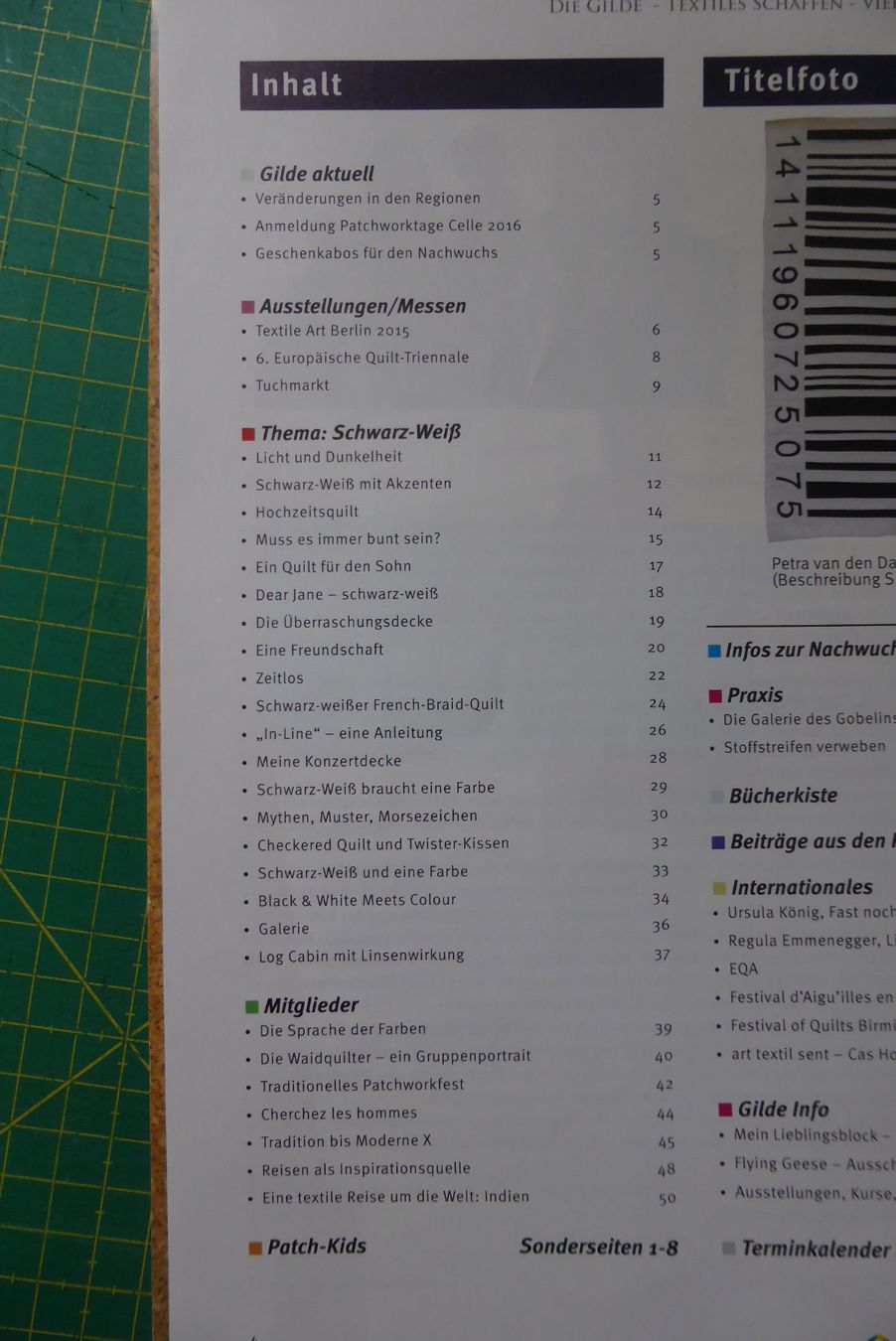 Riviste & Magazine: Magazin - Patchwork Gilde - Thema: Schwarz - Weiss – Usato da Brunnadern venduto da pinkfaden 1