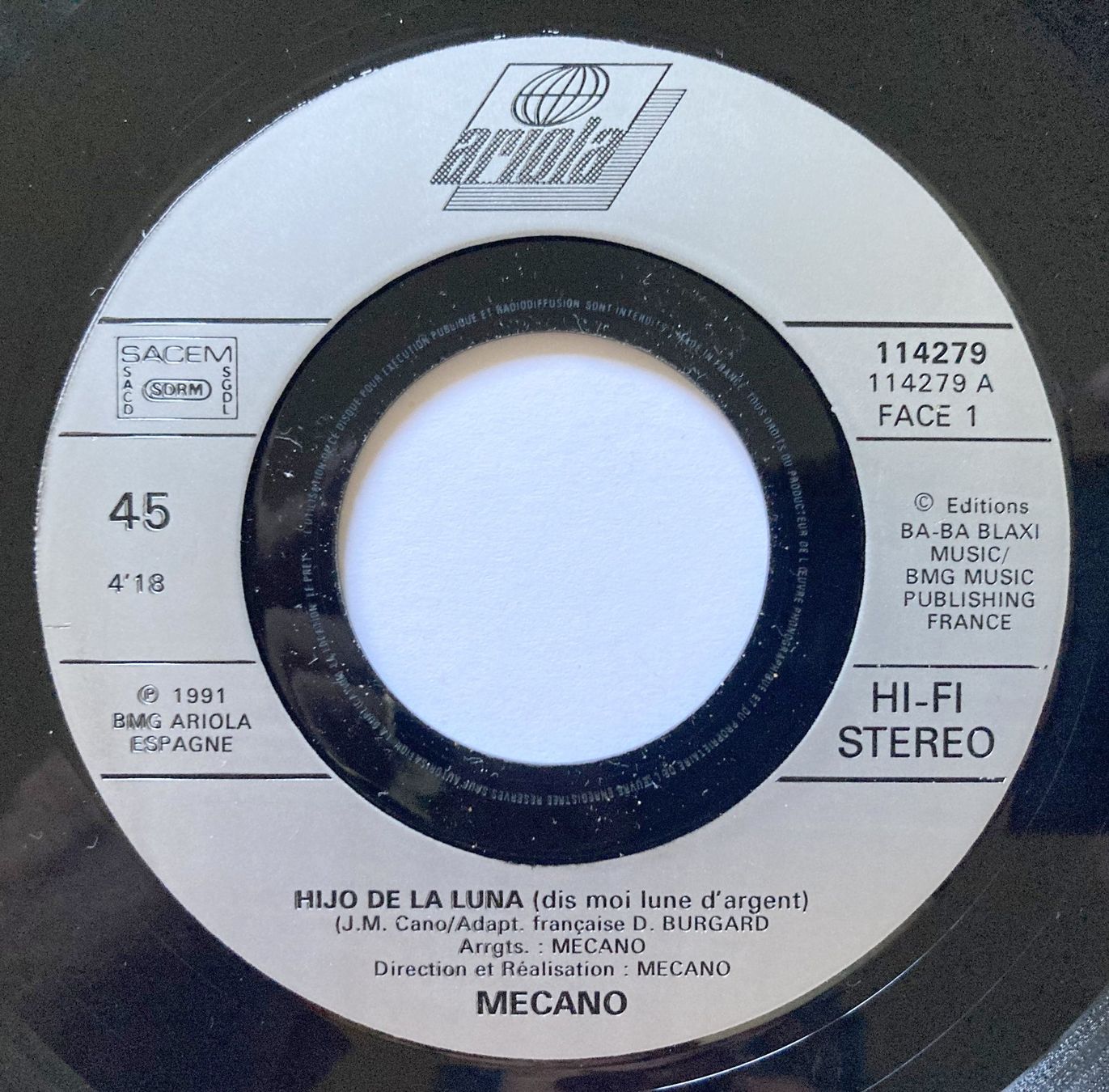 Vinyles: MECANO - HIJO DE LA LUNA – D'occasion à Bottens par hotter-than-hell 2