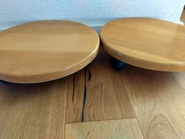 2 runde Pflanzen-Roller-Untersetzer, Ø 30 cm / Höhe 5 cm