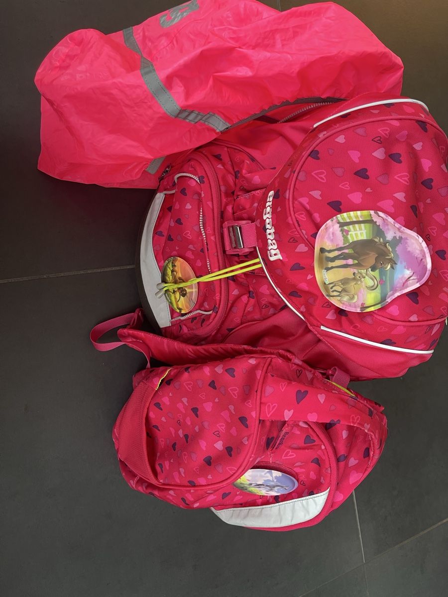 Ergobag Borse & Zaini: Ergobag Schulrucksackset mit Regenschutz und Turnrucksack – Usato da Feldbrunnen venduto da cleo09 6