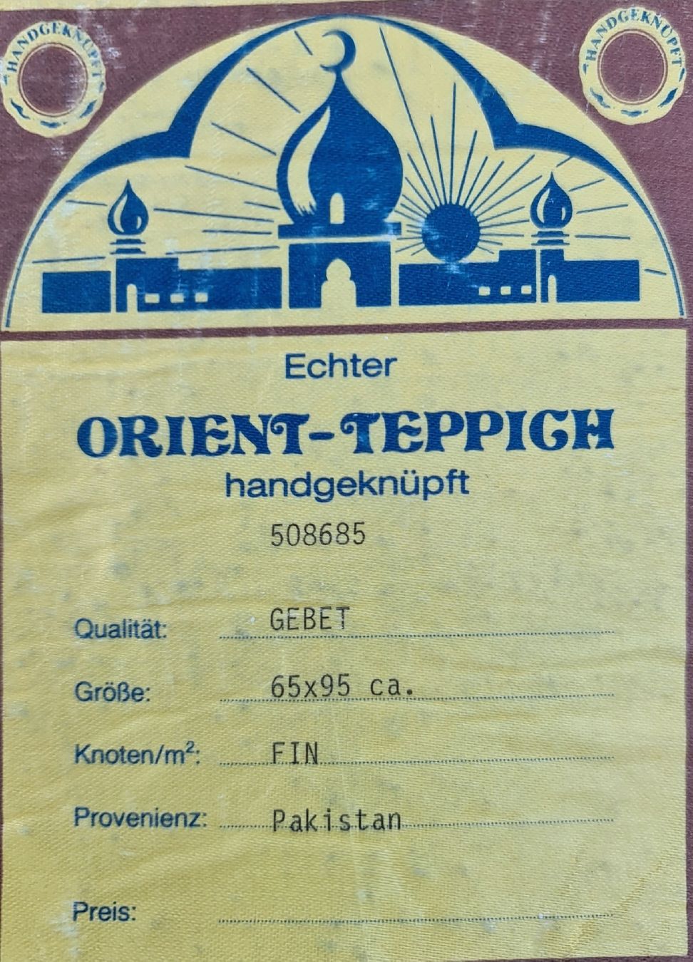 Tappeti: Echter Gebetsteppich – Usato da Rüti ZH venduto da dynastar6 1