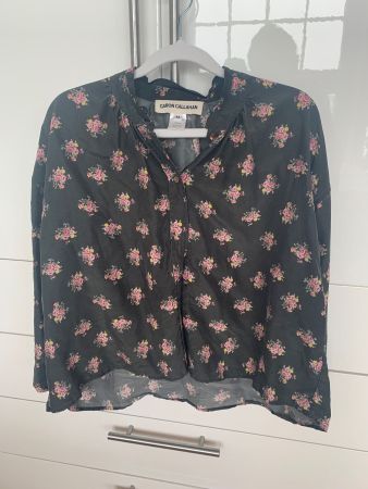 Caron Callahan Seidenbluse | 100% Silk / Seide | Blumenmuste