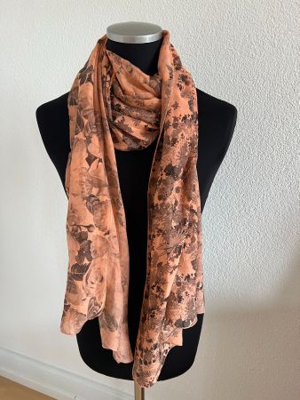 Colora Schal, 35% Seide, Lachs, NEU