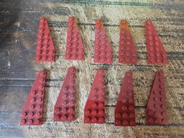 lego 50304 et 50305 lot de 10 pièces Dark Red Wedge, Plate