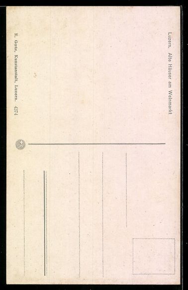 Cartoline postali: AK Luzern, Alte Häuser am Weinmarkt – Usato da Berlin venduto da bartko-reher 1