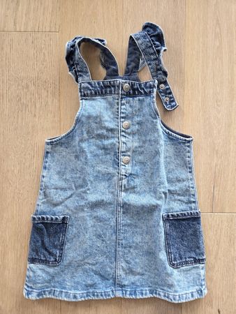 H&M Jeans-Latzkleid, Gr. 104, einmal getragen