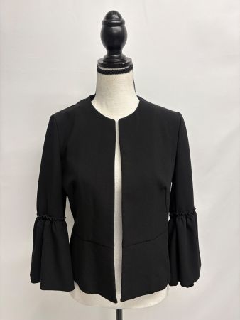 Zara Blazer mit Trompetenärmel schwarz S