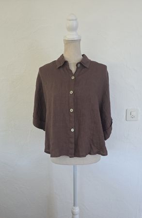 Hübsche neuwertige Leinenbluse aus Italien Gr. TU