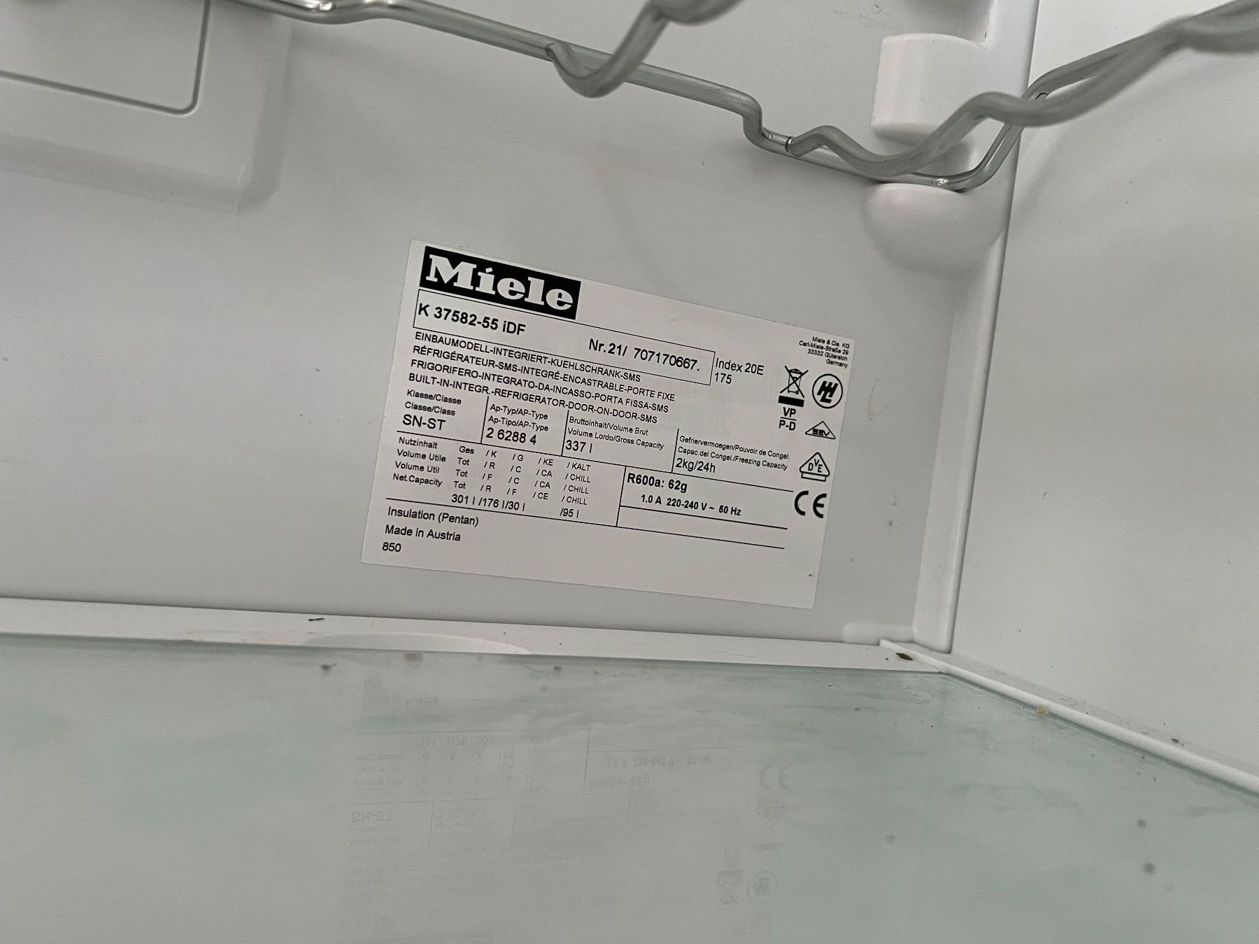 Miele Réfrigérateurs: Miele Einbaukühlschrank 55er-Norm – D'occasion à Zug par Summer2024 2