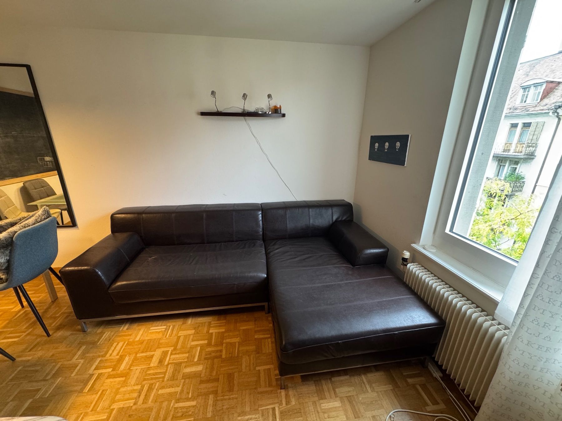 Divani: Vintage Ecksofa Leder dunkelbraun gebraucht – Usato da Zürich venduto da tam_l62y