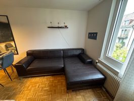 Vintage Ecksofa Leder dunkelbraun gebraucht