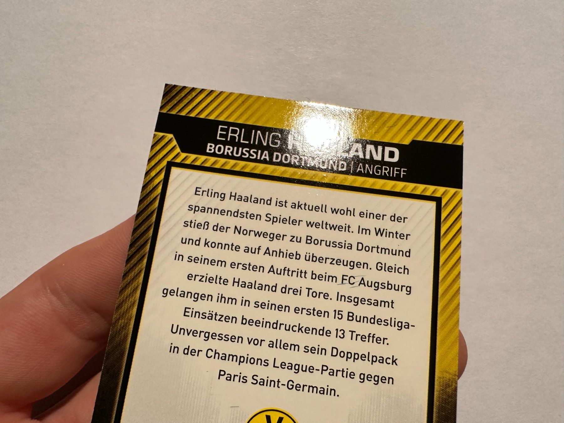 Panini Carte collezionabili: 2021 Topps BVB Set Erling Haaland  /75 – Usato da Hagendorn venduto da Pokecollectorch 4