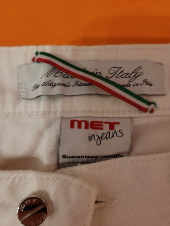Weisse MET Jeans mit Strass, Gr. 27