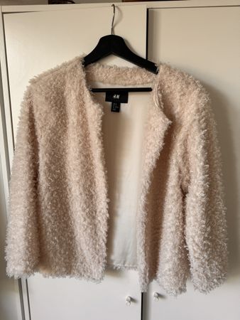 Schafschur-Optik-Jacke weiss H&M 42