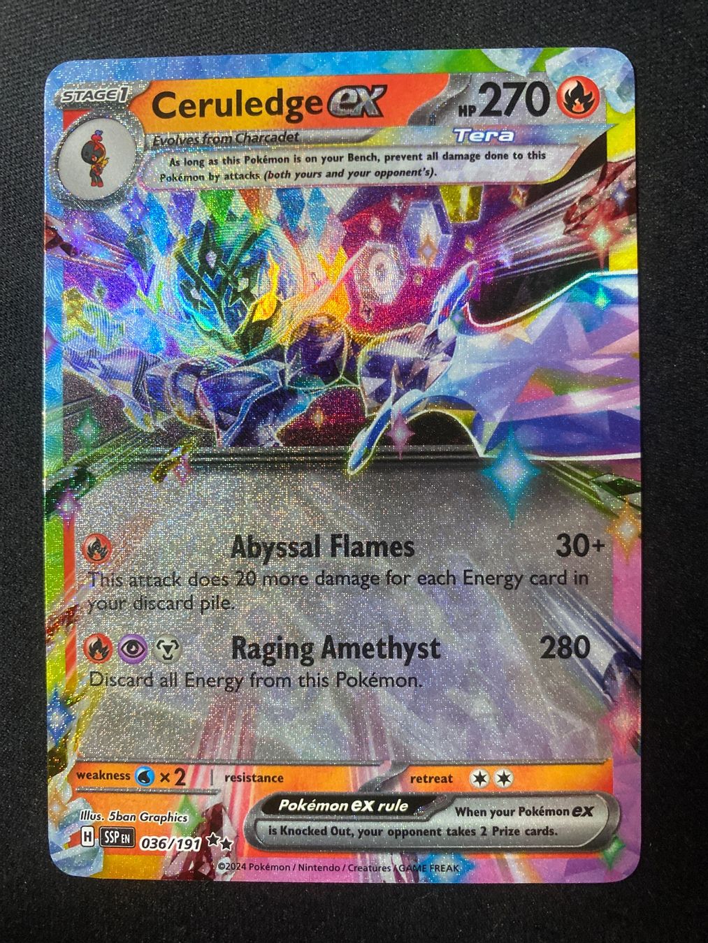 Pokémon Carte collezionabili: Ceruledge ex 36 - Surging Sparks - EN – Nuovo (secondo la descrizione) da Hausen AG venduto da Shrade