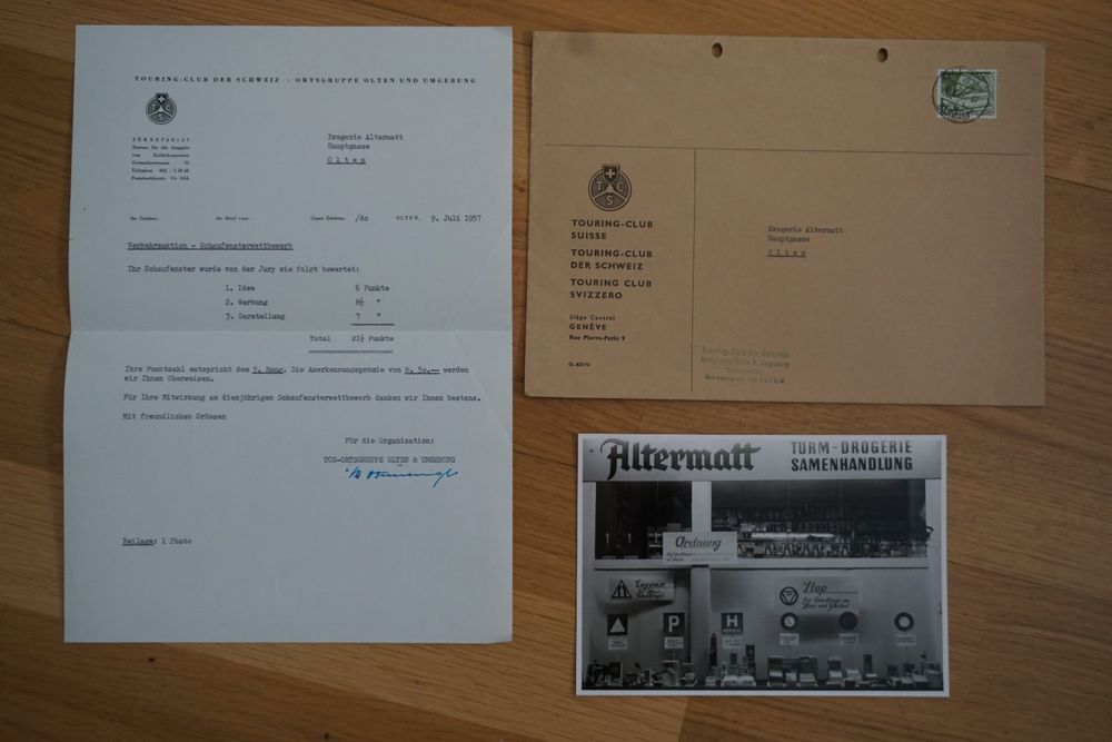 TCS Club Schaufensterwettbewerb 1957 5.Rang Rarität TOP !!!! (Gebraucht ...