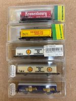 5 Set Spur N Roco Bierwagen Warteck, Karbacher, Eichhof SBB