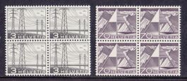 1949  Technik + Landschaft  4er ** Postfrisch ** 3Rp.+70Rp.