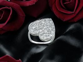 Diamant - Herz - Ring, ca. 1.00 ct