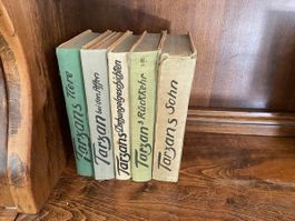 5 alte Tarzan Bücher von 1924/1925 (Dieck & Co. Stuttgart)