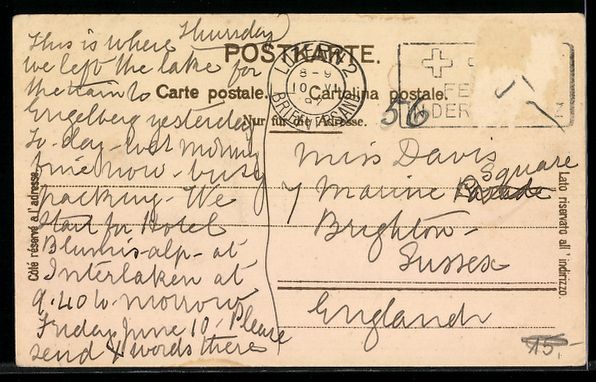Cartoline postali: AK Stansstad, Mit dem Pilatus – Usato da Berlin venduto da bartko-reher 1