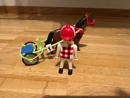 Playmobil Trabrennpferd mit Sulky