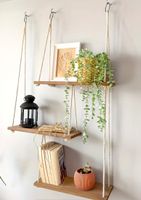 NEU Hängeregal aus Holz mit 3 Bretter