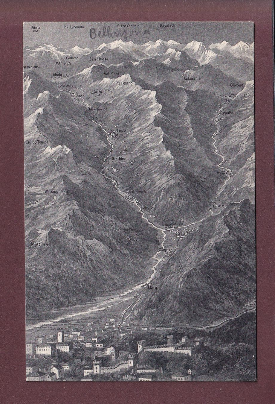 Cartoline postali: BELLINZONA e dintorni – Usato da Pully venduto da nicecards