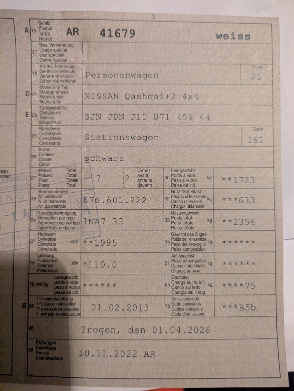 Nissan Autos: Nissan Quasquai +2  – Defekt aus Herisau von Vestigio 8