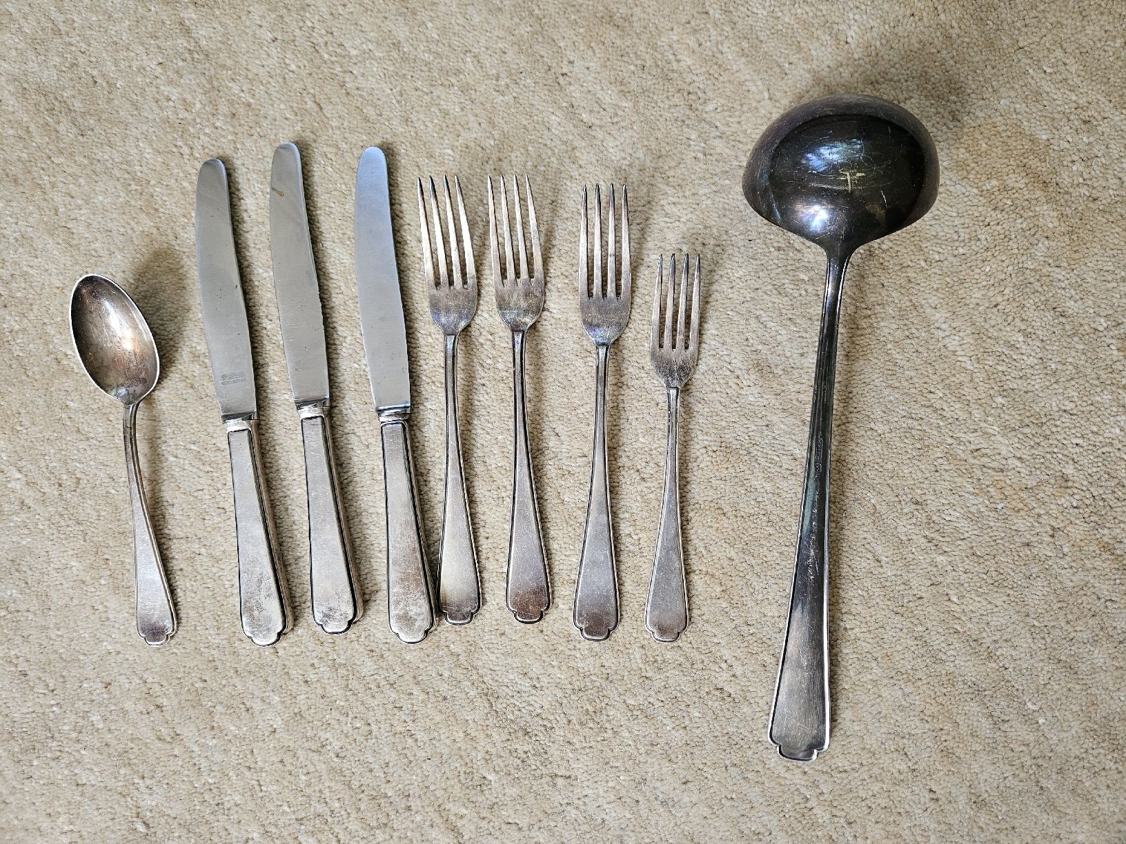 Set di posate: Bruckmann 90 Silberbesteck – Usato da Arlesheim venduto da Flohmi_A_Z 1