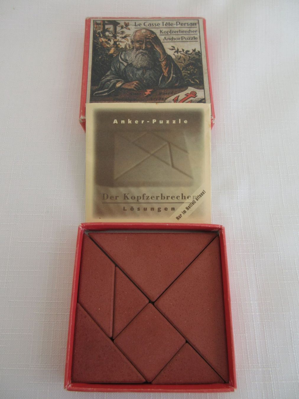 Puzzle: Kleines Anker Puzzle,Tangram, Kopfzerbrecher – Usato da Binningen venduto da Oldfashion 1