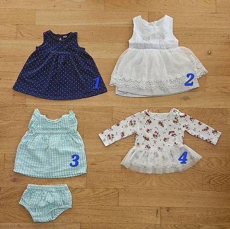 Mädchen Kleidchen Gr. 56-62, 1-3 Monate