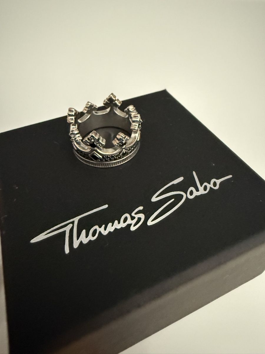 Thomas Sabo Anelli: Thomas Sabo Ring, Silber, Kronen Design, Grösse 48 – Nuovo e nell'imballaggio originale da St.Silvester venduto da fra_lk5n
