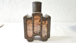 Antique boîte à thé Chinoise en étain signée