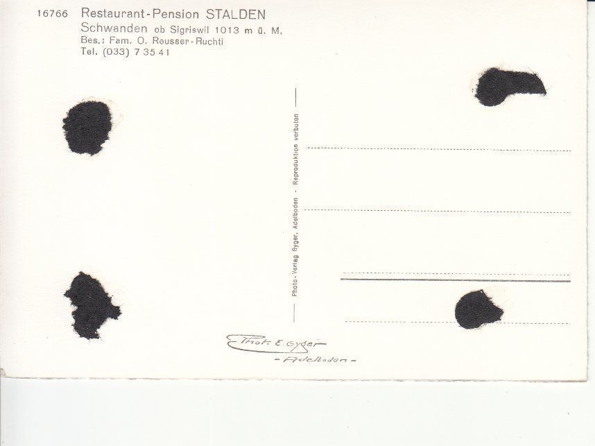 Ansichtskarten: Schwanden Stalden ca. 1950 – Gebraucht aus Bürglen TG von StampGraf 1