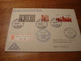R-Flugbrief 1943, Pro Aero 1943, Zch-Bern, sehr schön