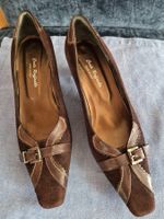 Escarpins dames, T 38, cuir daim, couleur chocolat
