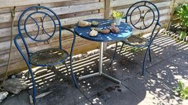Gartenset, 2 Stühle, 1Tisch,  shabbychic