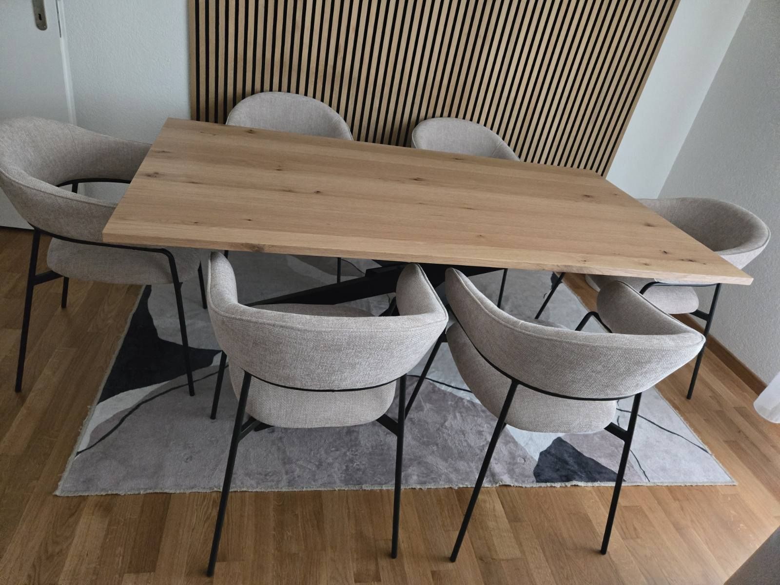 Tischset: Holz Esstisch mit 6 Designer Stühlen von CLARS – Gebraucht aus Rüti ZH von ale_v8cn 4